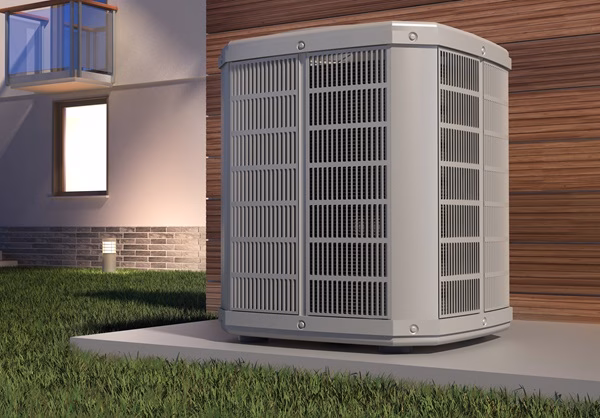Air,Heat,Pump,And,House,,3d,Illustration