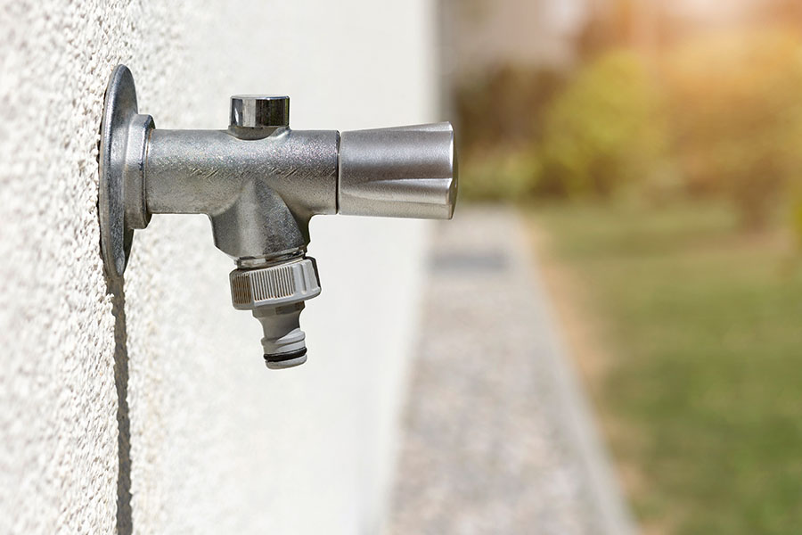 tap outside wall garden tap outdoors watering garden water faucet with hosepipe attachment